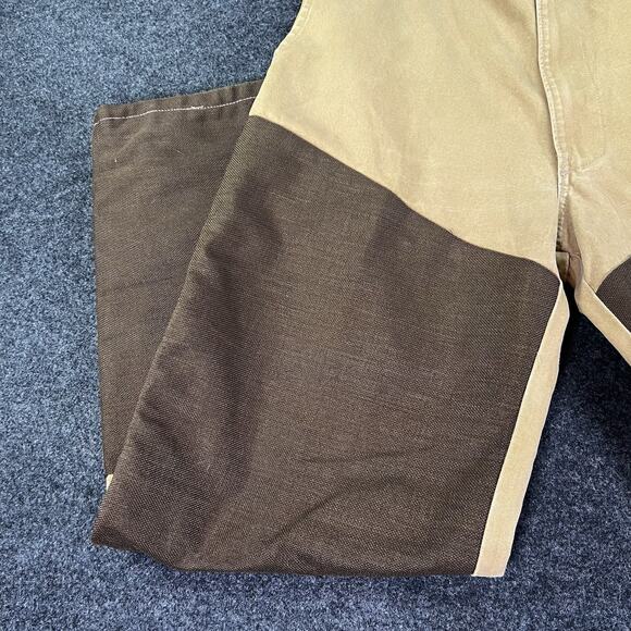 Cabelas VTG Briar Upland Brush Pants Mens 36x30 Brown Canvas Hunting - Picture 2 of 9